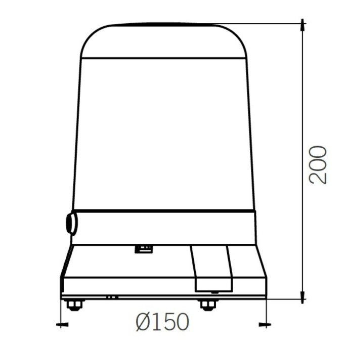 Girofar Inalt Rotativ cu prindere in 3 puncte - Bec auto H1